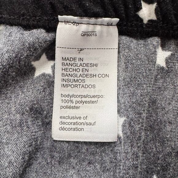 Calvin Klein Sleepwear Medium Black Pants White Star Print 100% Polyester - Picture 4 of 8